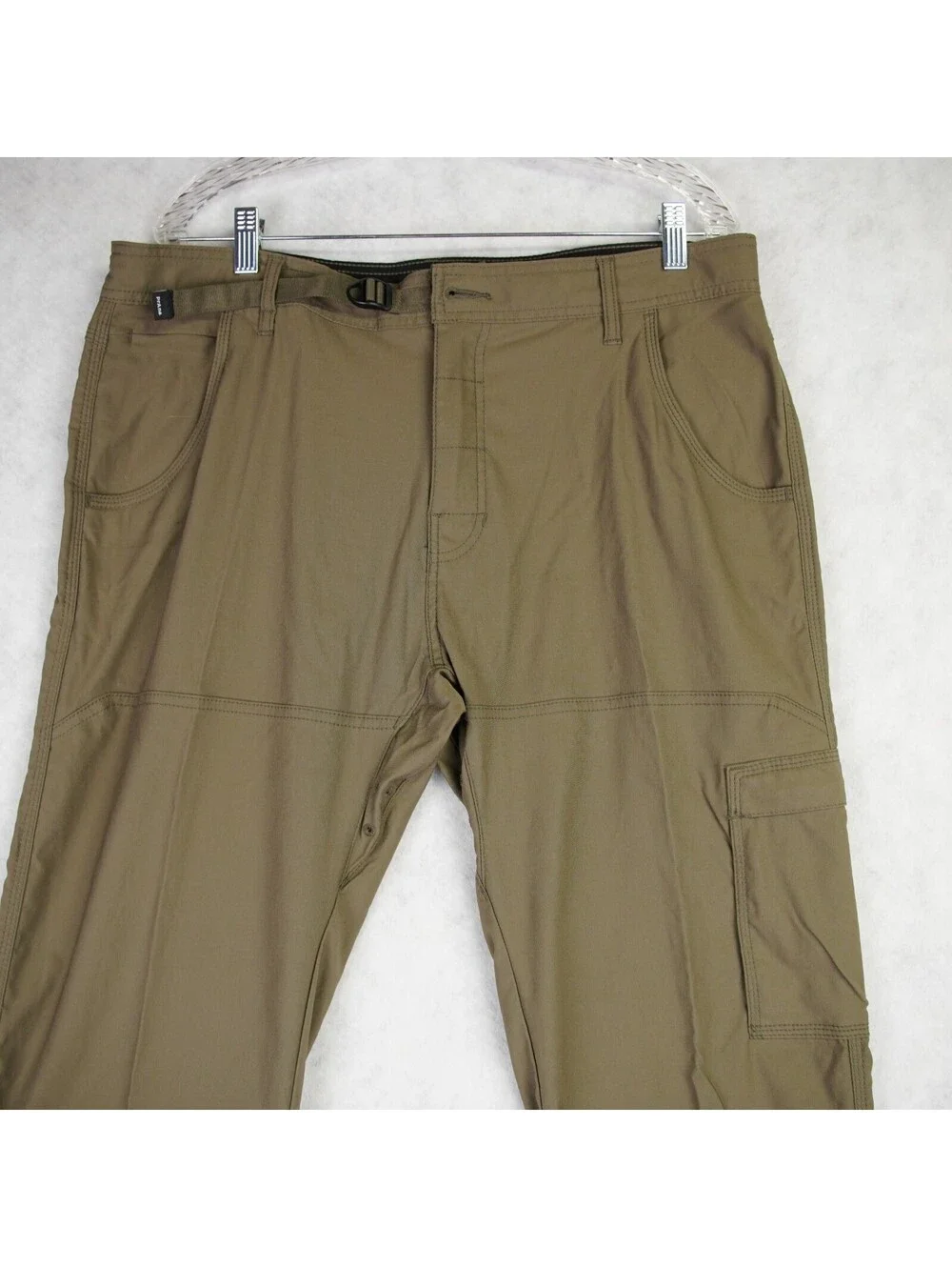 PrAna Mens Stretch Zion Relaxed Fit Cargo Belted Hiking Pants Size W36 x L32